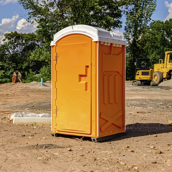 can i customize the exterior of the porta potties with my event logo or branding in Lewisville IN